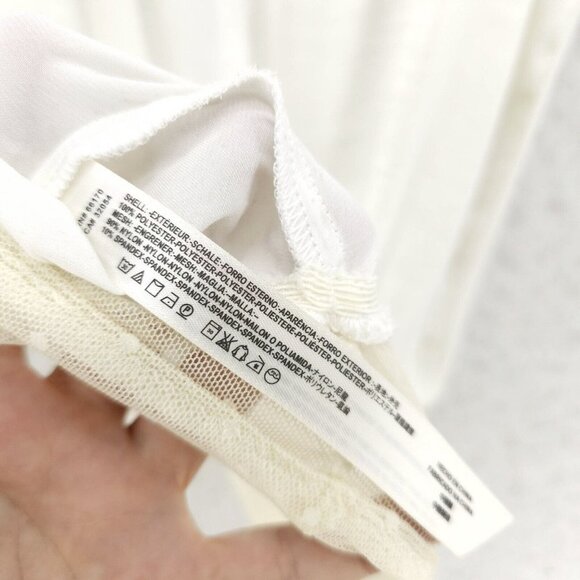 NWT FREE PEOPLE INTIMATELY Ivory White Lady Like Lady Bodysuit Draped Top LARGE - Picture 10 of 10